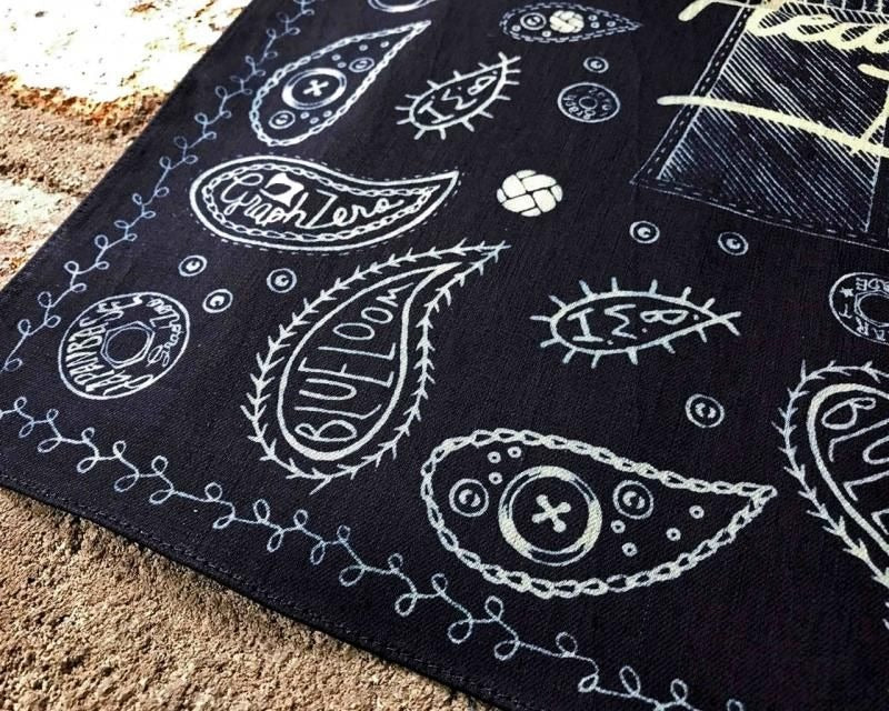graphzero Bandana Zimbabwe Cotton Indigo [GZ-BA] Okayama Kurashiki Kojima Denim Brand
