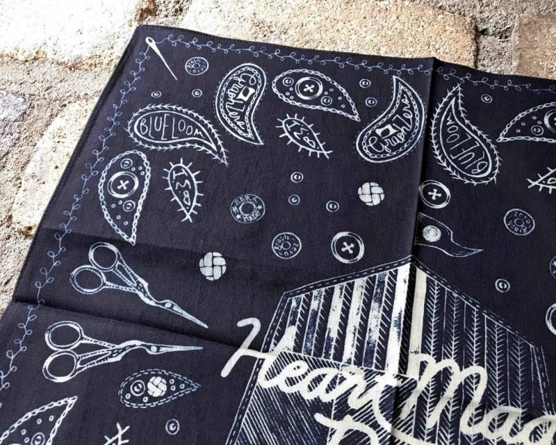 graphzero Bandana Zimbabwe Cotton Indigo [GZ-BA] Okayama Kurashiki Kojima Denim Brand