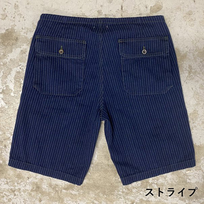 graphzero Battle Dress Denim Shorts Men's Dot Stripe One Wash [GZ-BDSP-0506]