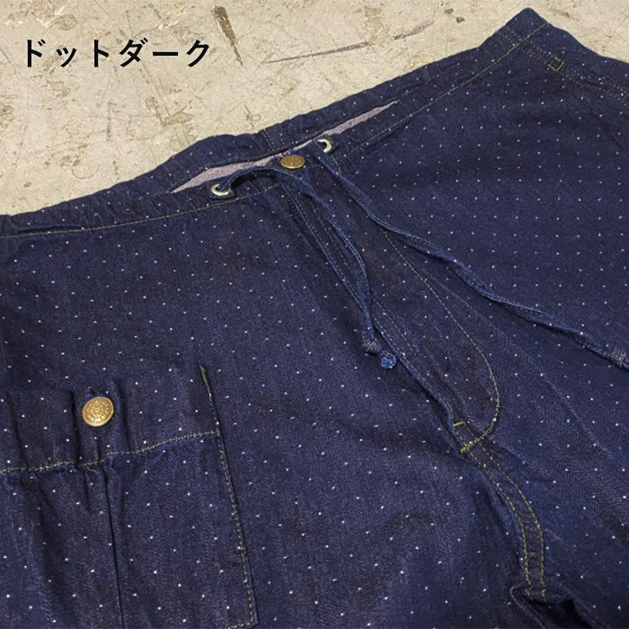 graphzero Battle Dress Denim Shorts Men's Dot Stripe One Wash [GZ-BDSP-0506]