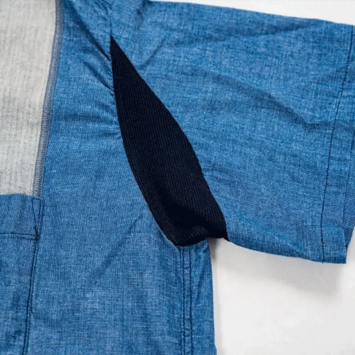 graphzero Bowling Shirt Indigo Short Sleeve Men's Women's Unisex [GZ-BWSS-0606-ID] Okayama Kurashiki Kojima Jeans Denim Brand