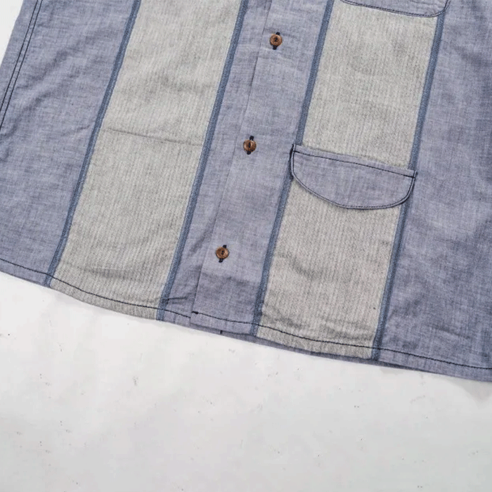 graphzero Bowling Shirt Navy Short Sleeve Men's Women's Unisex [GZ-BWSS-0606-NV] Okayama Kurashiki Kojima Jeans Denim Brand