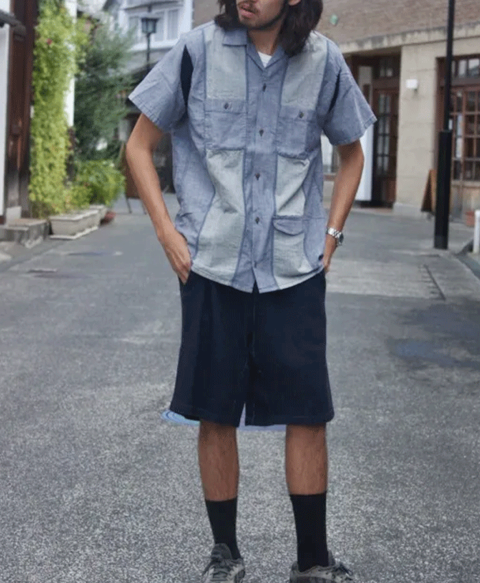 graphzero Climbing Shorts Sashiko Men's Women's Unisex [GZ-CLSP-0608-SK]