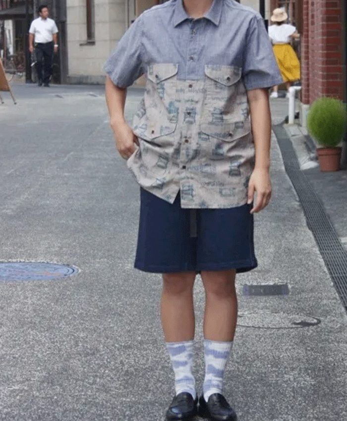 graphzero Climbing Shorts Sashiko Men's Women's Unisex [GZ-CLSP-0608-SK]