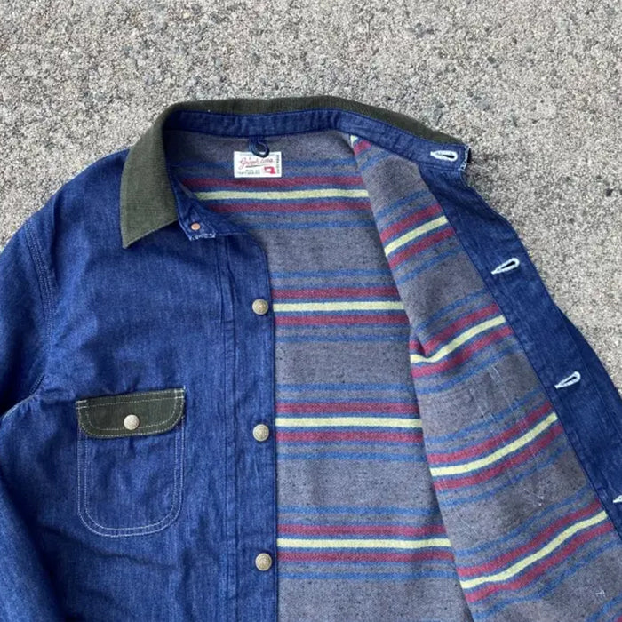 graphzero(グラフゼロ) 10ozデニム ヴィンテージ カバーオール 右綾 チョアジャケット  [GZ-CRJ-0511]