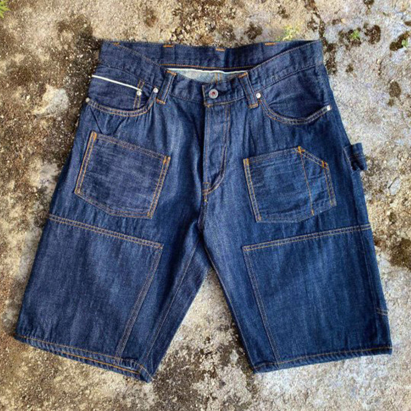 graphzero(グラフゼロ)  ダブルニーショーツ 10ozセルビッチデニム ショートパンツ デニム メンズ [GZ-DKSP-0406]