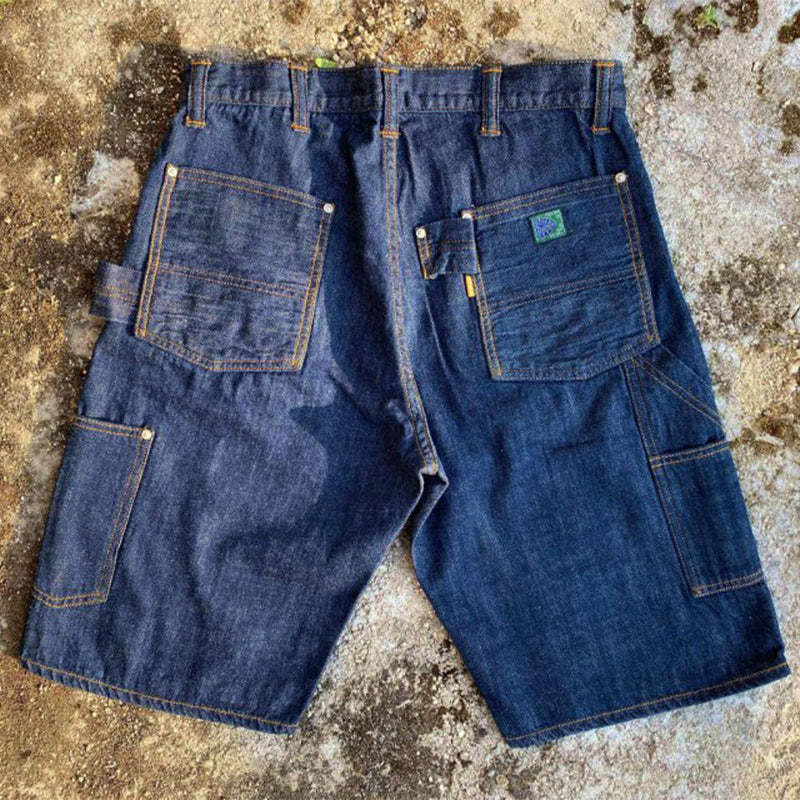 graphzero(グラフゼロ)  ダブルニーショーツ 10ozセルビッチデニム ショートパンツ デニム メンズ [GZ-DKSP-0406]