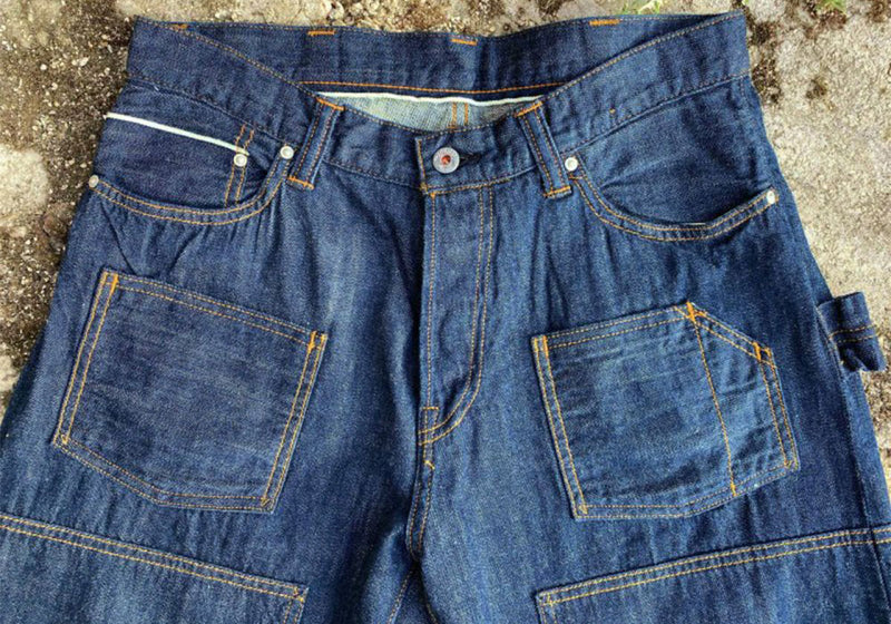 graphzero(グラフゼロ)  ダブルニーショーツ 10ozセルビッチデニム ショートパンツ デニム メンズ [GZ-DKSP-0406]