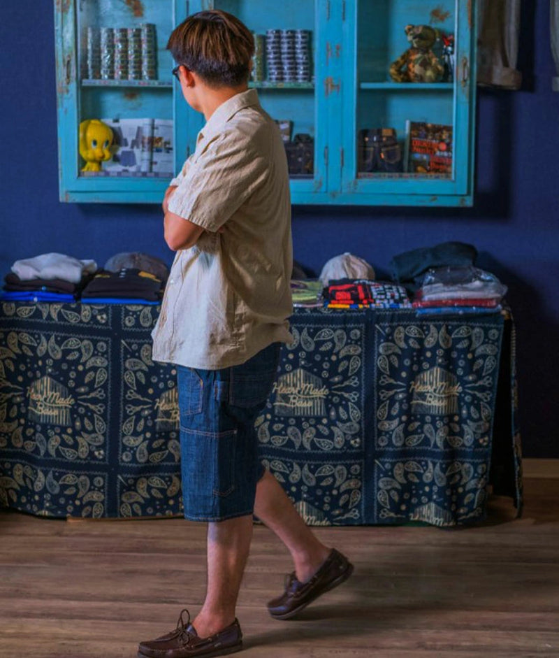 graphzero(グラフゼロ)  ダブルニーショーツ 10ozセルビッチデニム ショートパンツ デニム メンズ [GZ-DKSP-0406]