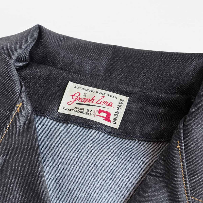 graphzero Double Riders Jacket 12oz Coated Denim [GZ-DWR-0608] Okayama Kurashiki Kojima Jeans Denim Brand