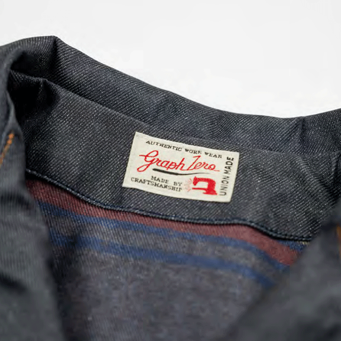 graphzero Riders Denim Jacket 12oz Coated Denim [GZ-GJRC-0608] Okayama Kurashiki Kojima Jeans Denim Brand