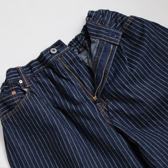 graphzero Easy 5-Pocket Pants 11oz Selvedge Denim Indigo Pin Stripe One Wash Men's Women's Unisex [GZ-E5PK-0604-CST] Okayama Kurashiki Kojima Jeans Denim Brand