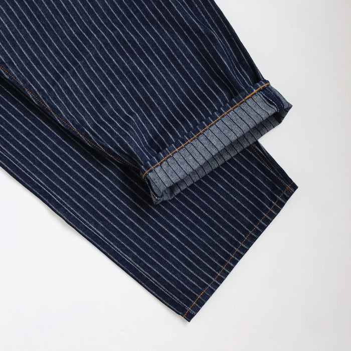 graphzero Easy 5-Pocket Pants 11oz Selvedge Denim Indigo Pin Stripe One Wash Men's Women's Unisex [GZ-E5PK-0604-CST] Okayama Kurashiki Kojima Jeans Denim Brand