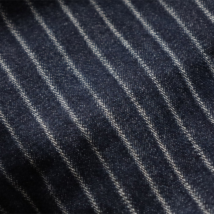 graphzero Easy 5-Pocket Pants 11oz Selvedge Denim Indigo Pin Stripe One Wash Men's Women's Unisex [GZ-E5PK-0604-CST] Okayama Kurashiki Kojima Jeans Denim Brand