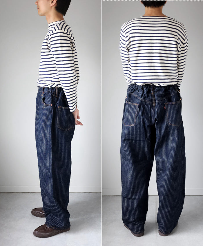 graphzero Easy 5-pocket pants, 12oz selvedge denim indigo needle-punched herringbone one-wash for men and women unisex [GZ-E5PK-0604-CST] Okayama Kurashiki Kojima Jeans Denim Brand