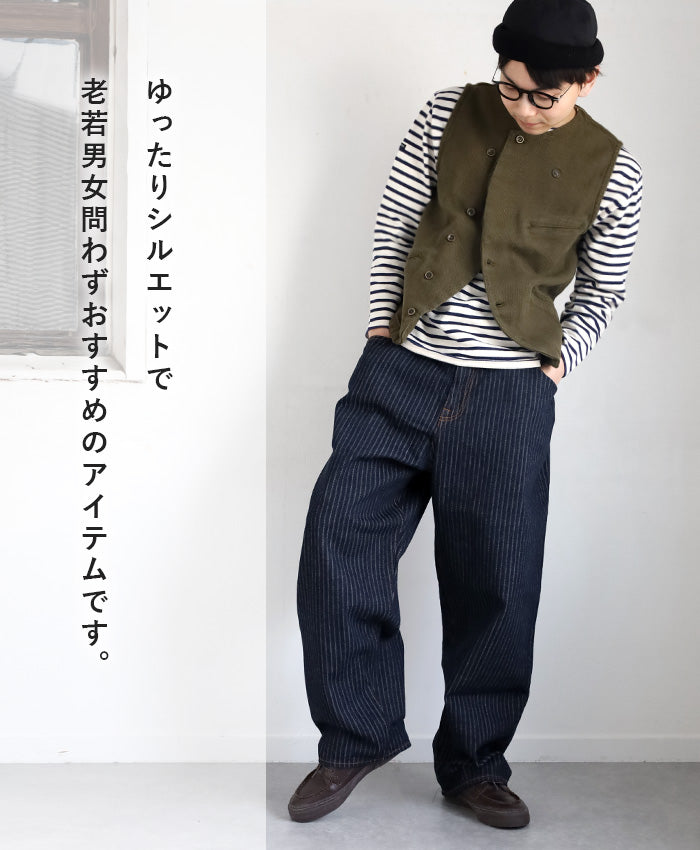 graphzero Easy 5-pocket pants, 12oz selvedge denim indigo needle-punched herringbone one-wash for men and women unisex [GZ-E5PK-0604-CST] Okayama Kurashiki Kojima Jeans Denim Brand