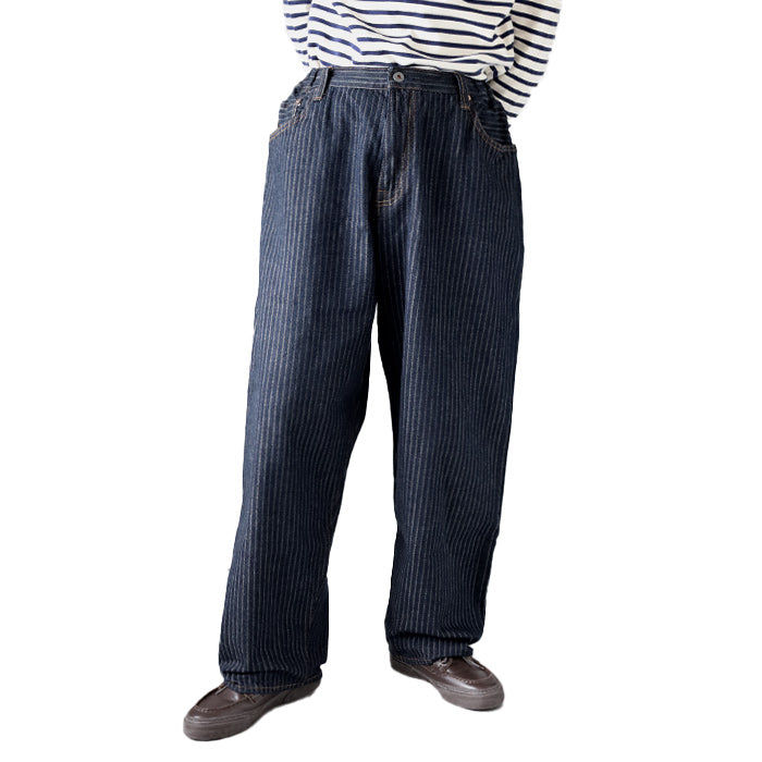 graphzero Easy 5-pocket pants, 12oz selvedge denim indigo needle-punched herringbone one-wash for men and women unisex [GZ-E5PK-0604-CST] Okayama Kurashiki Kojima Jeans Denim Brand