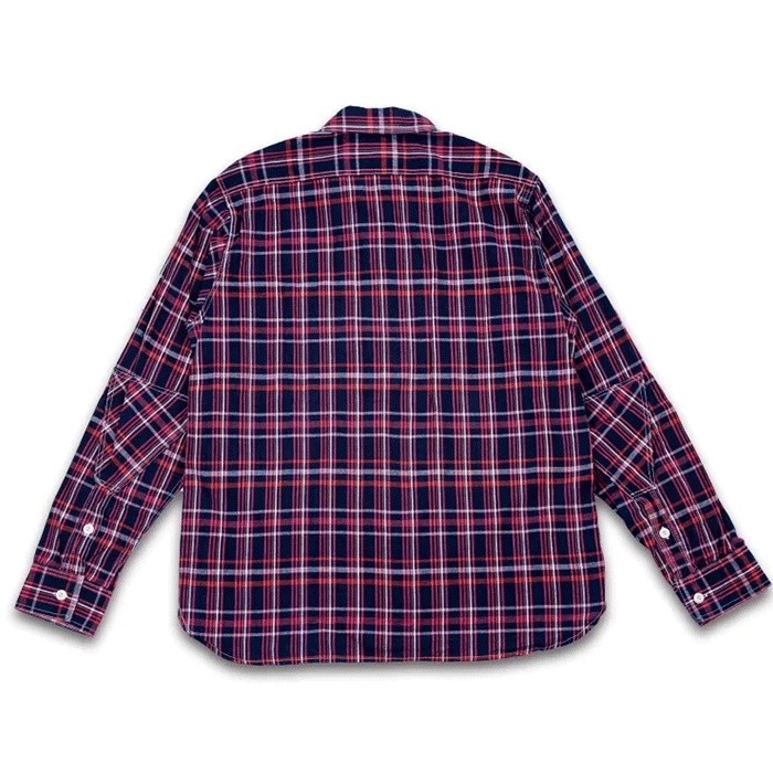 graphzero (グラフゼロ) エルボーパッチ 長袖シャツ レッド メンズ レディース [GZ-ELSL-0603-RED]