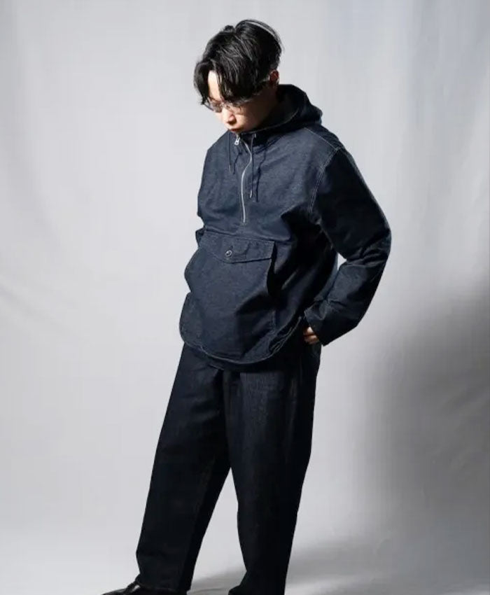 graphzero Salvage Hoodie Light Ounce Stretch Denim Indigo [GZ-FMSP-0802-ID] Okayama Kurashiki Kojima Jeans Denim Brand