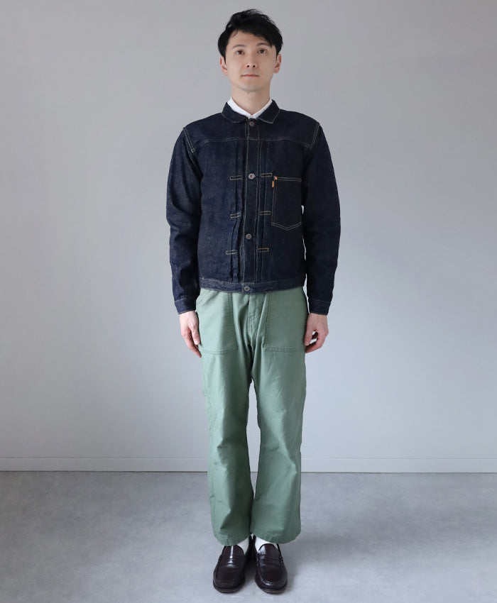 グラフゼロ16ozgジャン40 graphzero(グラフゼロ) 1st 大戦モデル デニムジャケット 右綾 16