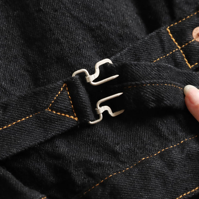 graphzero 1st Great War Model Denim Jacket Black Right Twill 15oz Selvedge Denim Men Women Unisex [GZ-GJ1ST-0601BK]