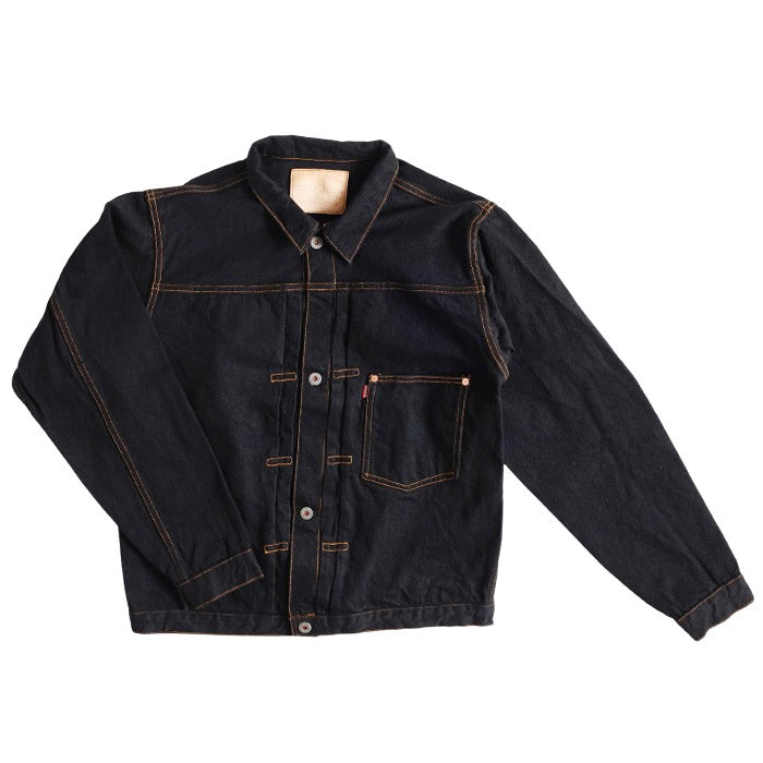 graphzero 1st Great War Model Denim Jacket Black Right Twill 15oz Selvedge Denim Men Women Unisex [GZ-GJ1ST-0601BK]