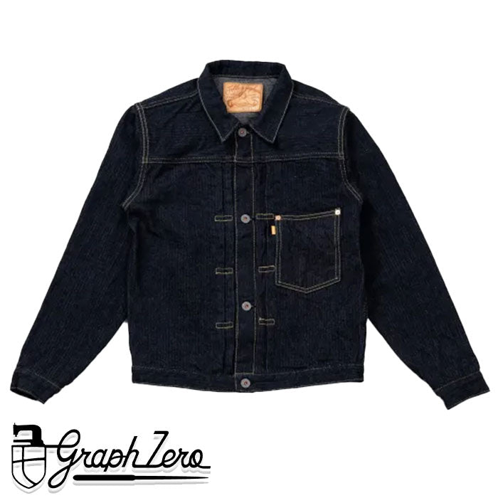 graphzero(グラフゼロ) 1st 大戦モデル デニムジャケット ヘリンボーン 16オンス セルビッチデニム メンズ レディース 男女兼用 [GZ-GJ1ST-HB] 岡山 倉敷 児島 ジーンズ デニム ブランド