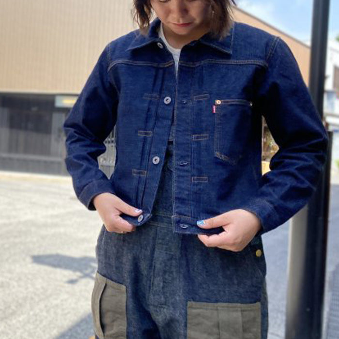 graphzero Monster Stretch 1st War Model Denim Jacket Ladies [GZ-GJ1STMSL-LADIES]