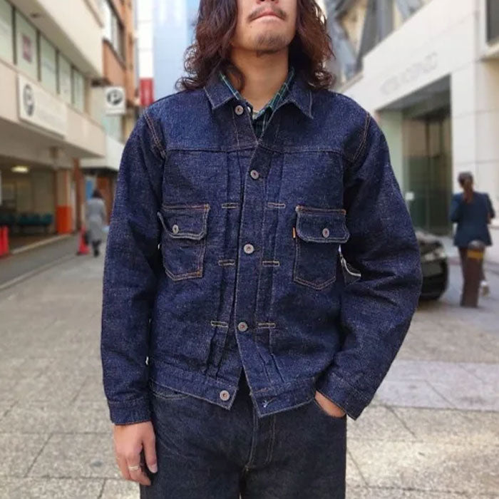 graphzero(グラフゼロ) 15oz セルビッチ デニムジャケット スラブヤーン 2nd メンズ レディース 男女兼用 [GZ-GJ2ND-0511SB]