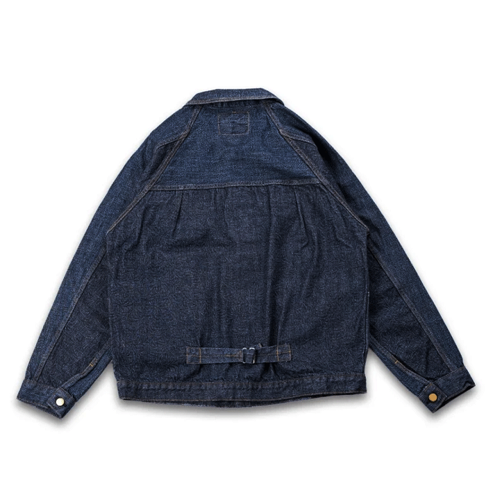 graphzero (Graph Zero) Raglan Denim Jacket 10oz Embossed graphzero (Graph Zero) Raglan Denim Jacket 10oz Embossed