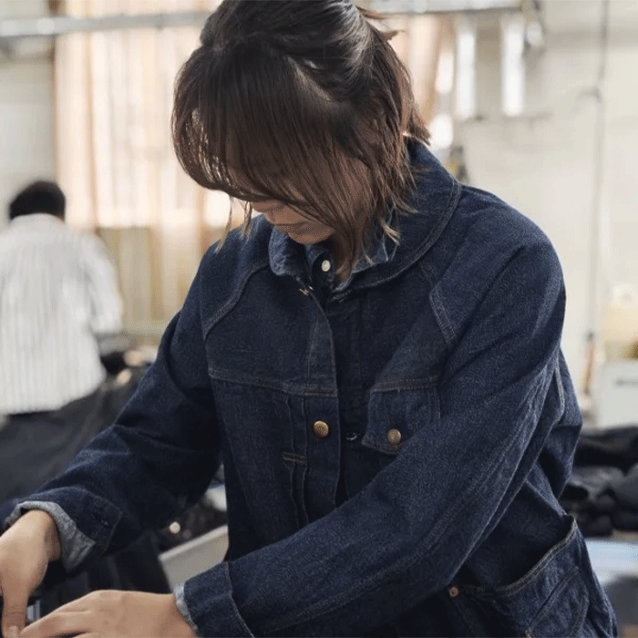 graphzero (Graph Zero) Raglan Denim Jacket 10oz Embossed graphzero (Graph Zero) Raglan Denim Jacket 10oz Embossed