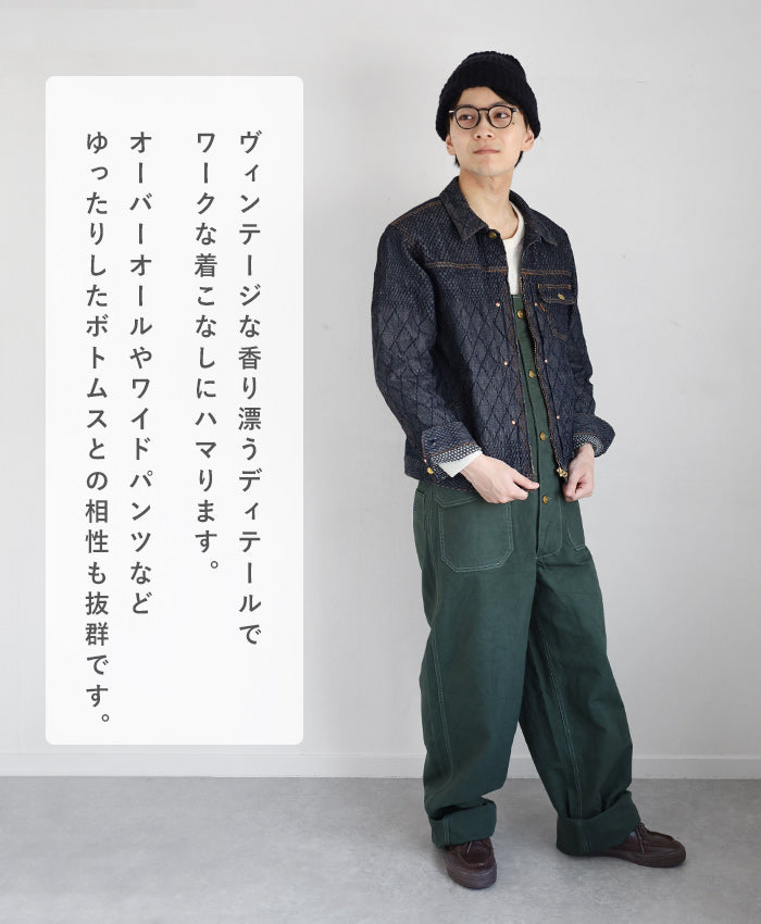 graphzero Riders Jacket Kendo Denim 11oz White Men's [GZ-GJRKN