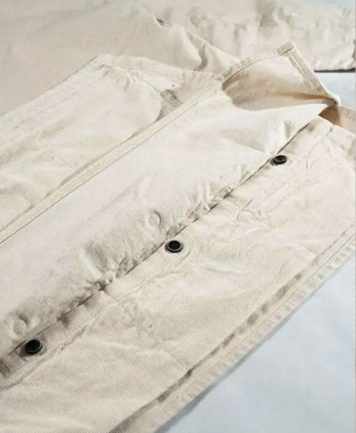 graphzero Gardener Parka Cotton-Linen Uncut Corduroy White [GZ-GNPK-WH] Okayama Kurashiki Kojima Jeans Denim Brand