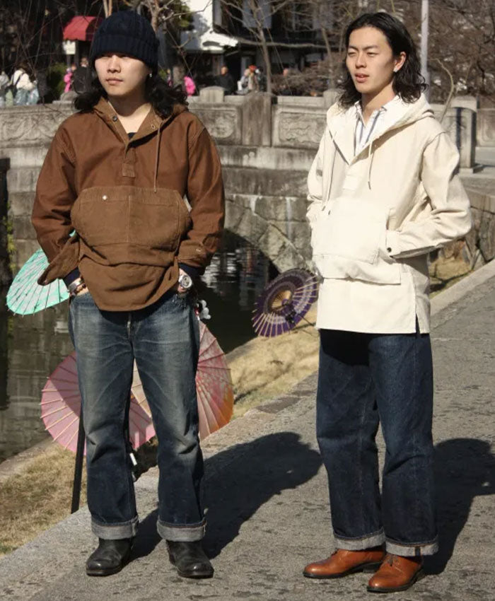 graphzero Gardener Parka Cotton-Linen Uncut Corduroy White [GZ-GNPK-WH] Okayama Kurashiki Kojima Jeans Denim Brand