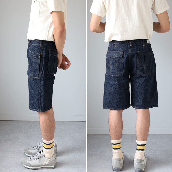 graphzero Gusset Baker Shorts Leaf 10oz Shorts Denim Men's [GZ-GT-0605LF] Okayama Kurashiki Kojima Jeans Denim Brand 