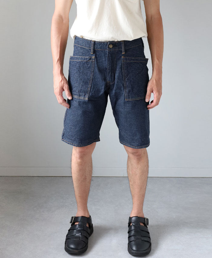 graphzero(グラフゼロ) ガゼットベイカーショーツ 千鳥 10oz デニム
