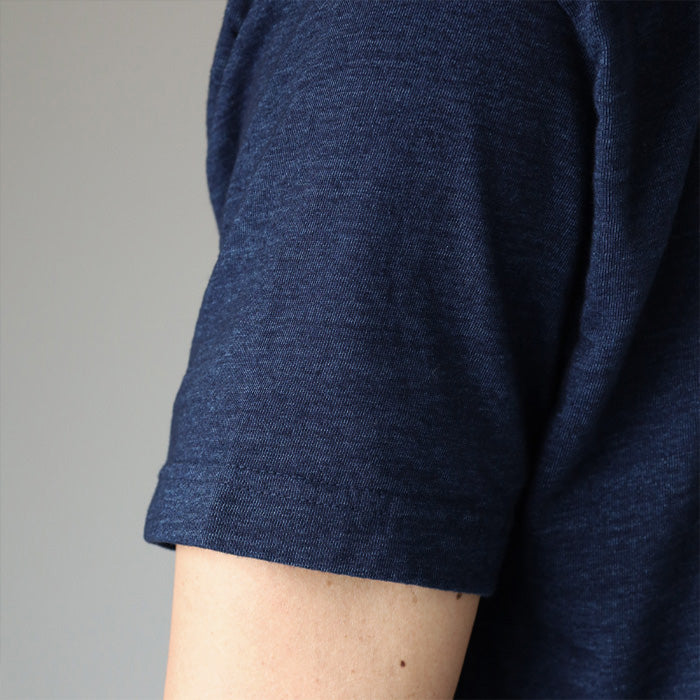 graphzero Crew Neck T-Shirt Indigo Short Sleeve Men's Women's [GZ-IDTC-25] Okayama Kurashiki Kojima Jeans Denim Brand 