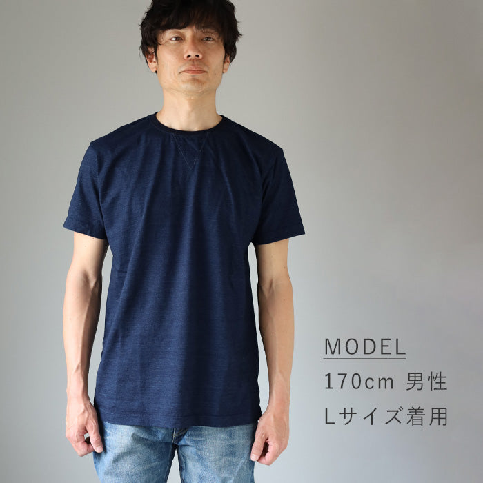 graphzero（グラフゼロ）クルーネックTシャツ インディゴ 半袖 メンズ