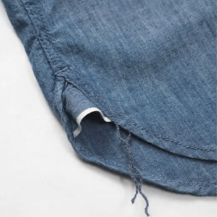 graphzero Jail Pocket Long Sleeve Shirt M44 Chambray [GZ-JLPLS-CM] Okayama Kurashiki Kojima Jeans Denim Brand