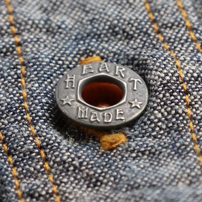 graphzero Denim jacket work shirt short sleeve 3rd type indigo men's women's [GZ-JW3RDSS-0606]