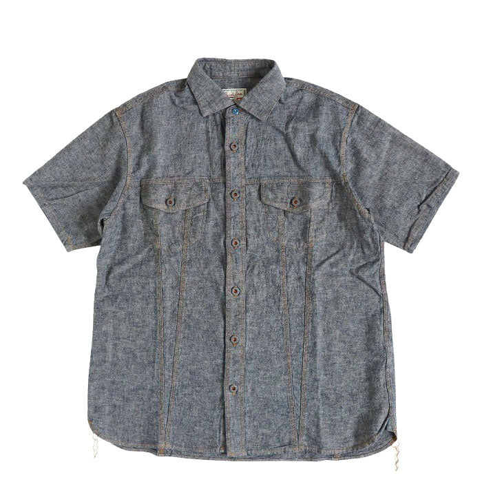 graphzero Denim jacket work shirt short sleeve 3rd type indigo men's women's [GZ-JW3RDSS-0606]