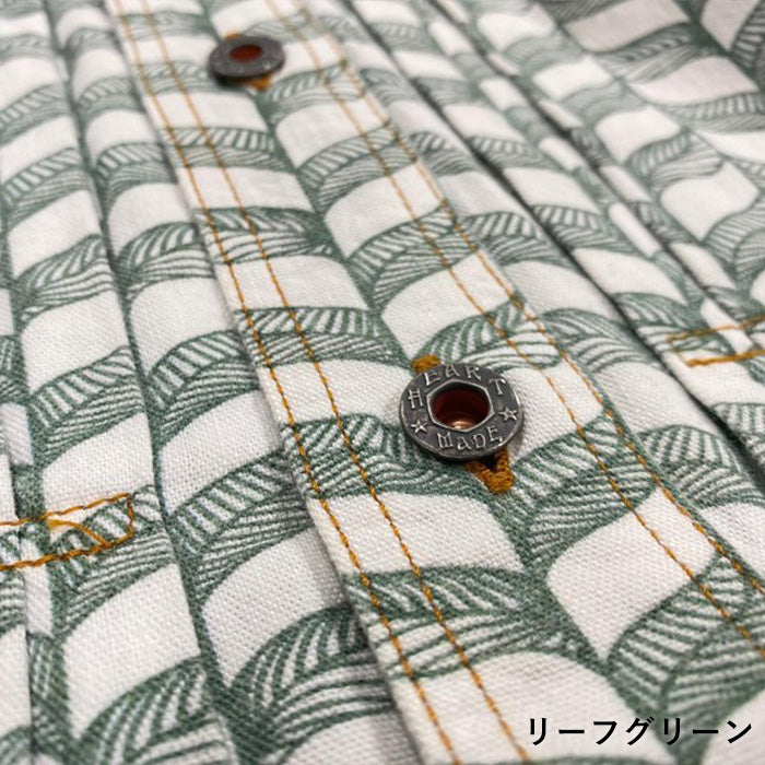 [3 colors] graphzero Italian collar short-sleeved shirt bandana pattern black navy red men's ladies' unisex [GZ-ITLS-0605]