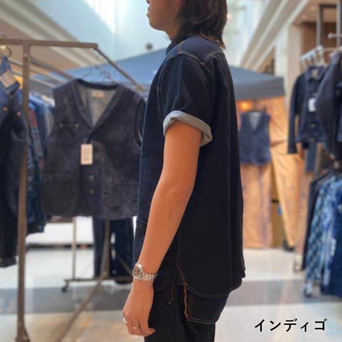 [3 colors] graphzero Italian collar short-sleeved shirt bandana pattern black navy red men's ladies' unisex [GZ-ITLS-0605]