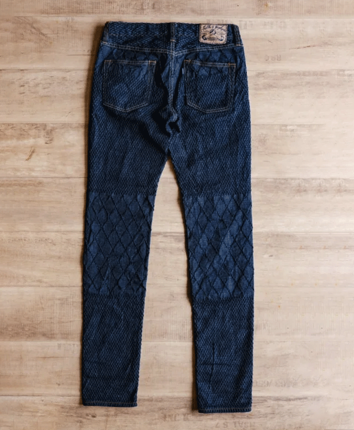 graphzero Kendo Denim Slim Straight Jeans Blue 11oz One Wash Men's Women's Unisex [GZ-KNSL-0312-BL]