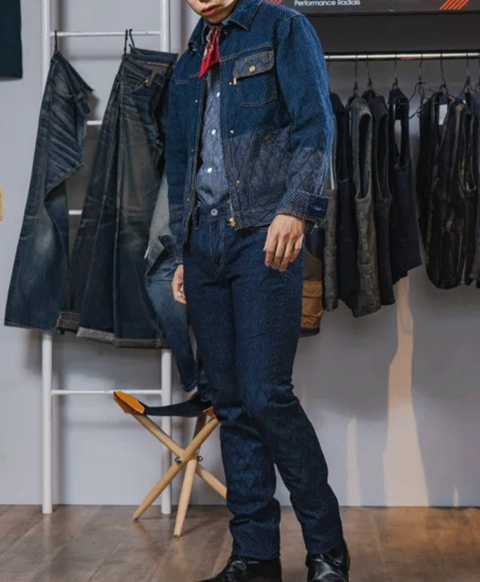 graphzero Kendo Denim Slim Straight Jeans Blue 11oz One Wash Men's Women's Unisex [GZ-KNSL-0312-BL]
