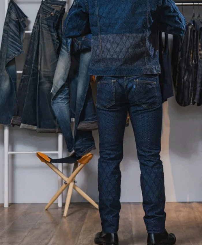graphzero Kendo Denim Slim Straight Jeans Blue 11oz One Wash Men's Women's Unisex [GZ-KNSL-0312-BL]
