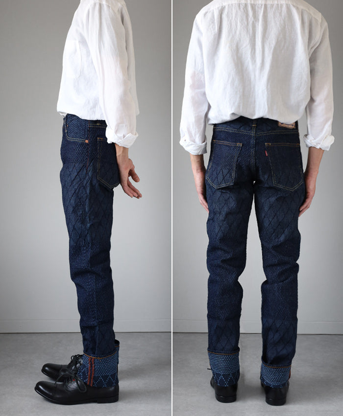 graphzero(グラフゼロ) 剣道デニム ストレートジーンズ ブルー 11オンス ワンウォッシュ メンズ [GZ-KNST-0312-BL]