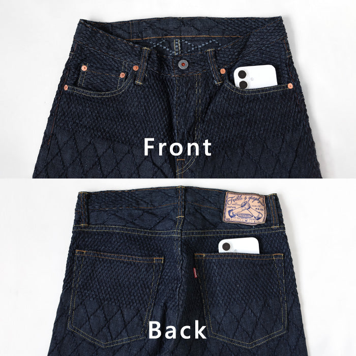 graphzero(グラフゼロ) 剣道デニム ストレートジーンズ ブルー 11オンス ワンウォッシュ メンズ [GZ-KNST-0312-BL]