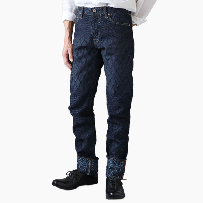 graphzero(グラフゼロ) 剣道デニム ストレートジーンズ ブルー 11オンス ワンウォッシュ メンズ [GZ-KNST-0312-BL]