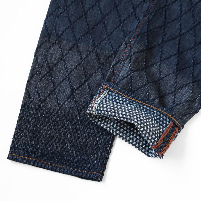 graphzero(グラフゼロ) 剣道デニム ストレートジーンズ ブルー×ホワイト 11オンス メンズ ワンウォッシュ [GZ-KNST-0312-BLWH] 岡山 倉敷 児島 ジーンズ ブランド 和柄 和風